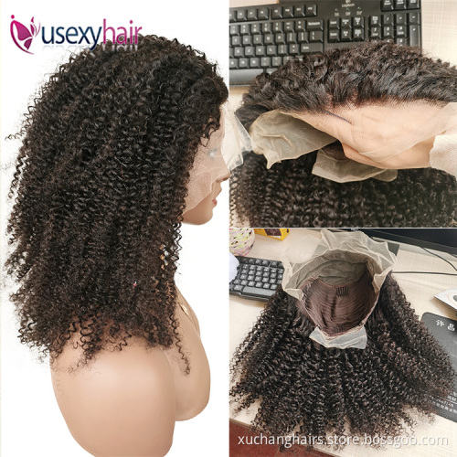 cheap brazilian hair wigs 100% human hair curly cuticle aligned lace front wigs vendors afro kinky curly frontal wig virgin hair